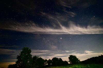A Summer Night In Ruckersville - Moonlit Clouds and the Milky Way